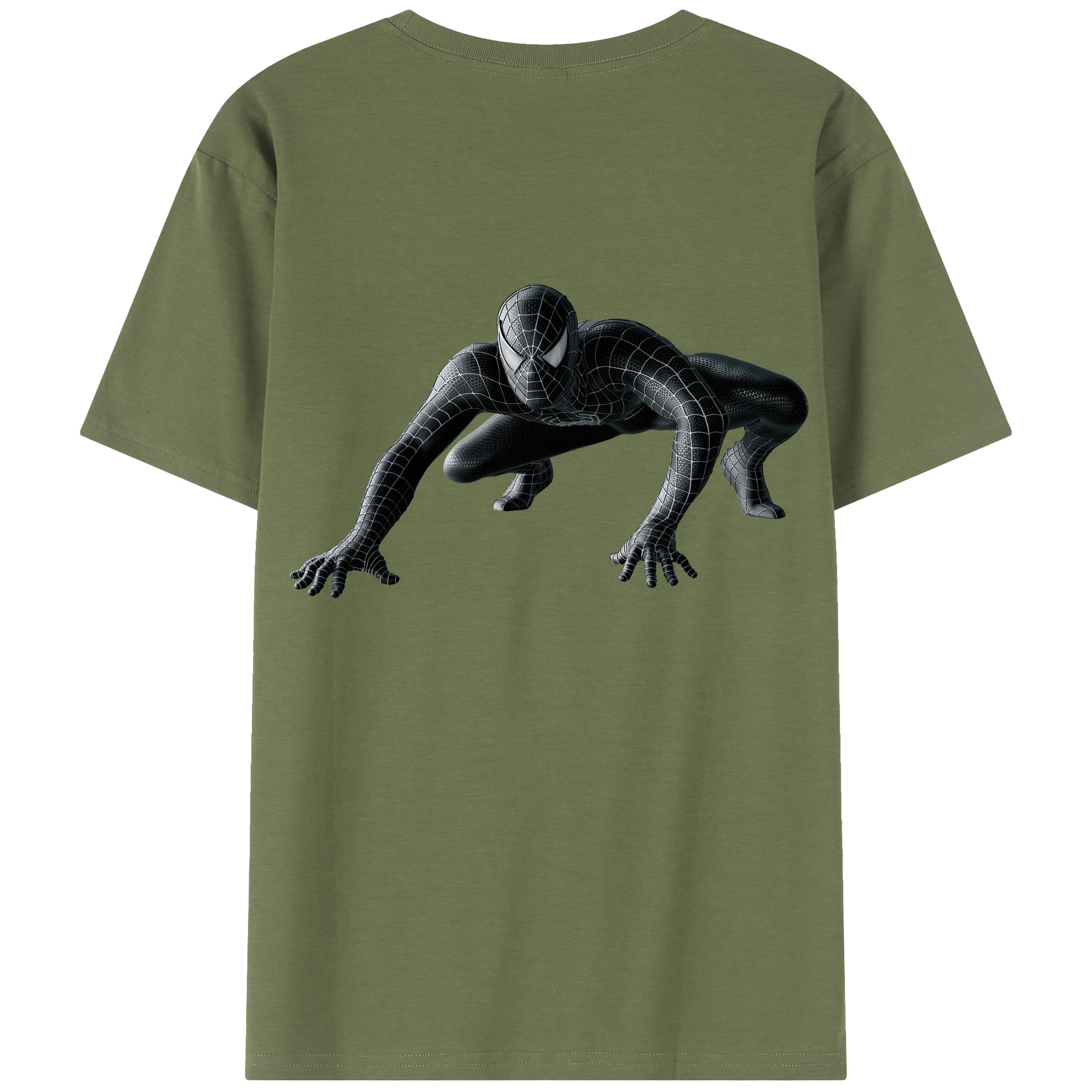 （画像用） Spider Man スパイダーマン 綿100％半袖Tシャツ（背面プリント）